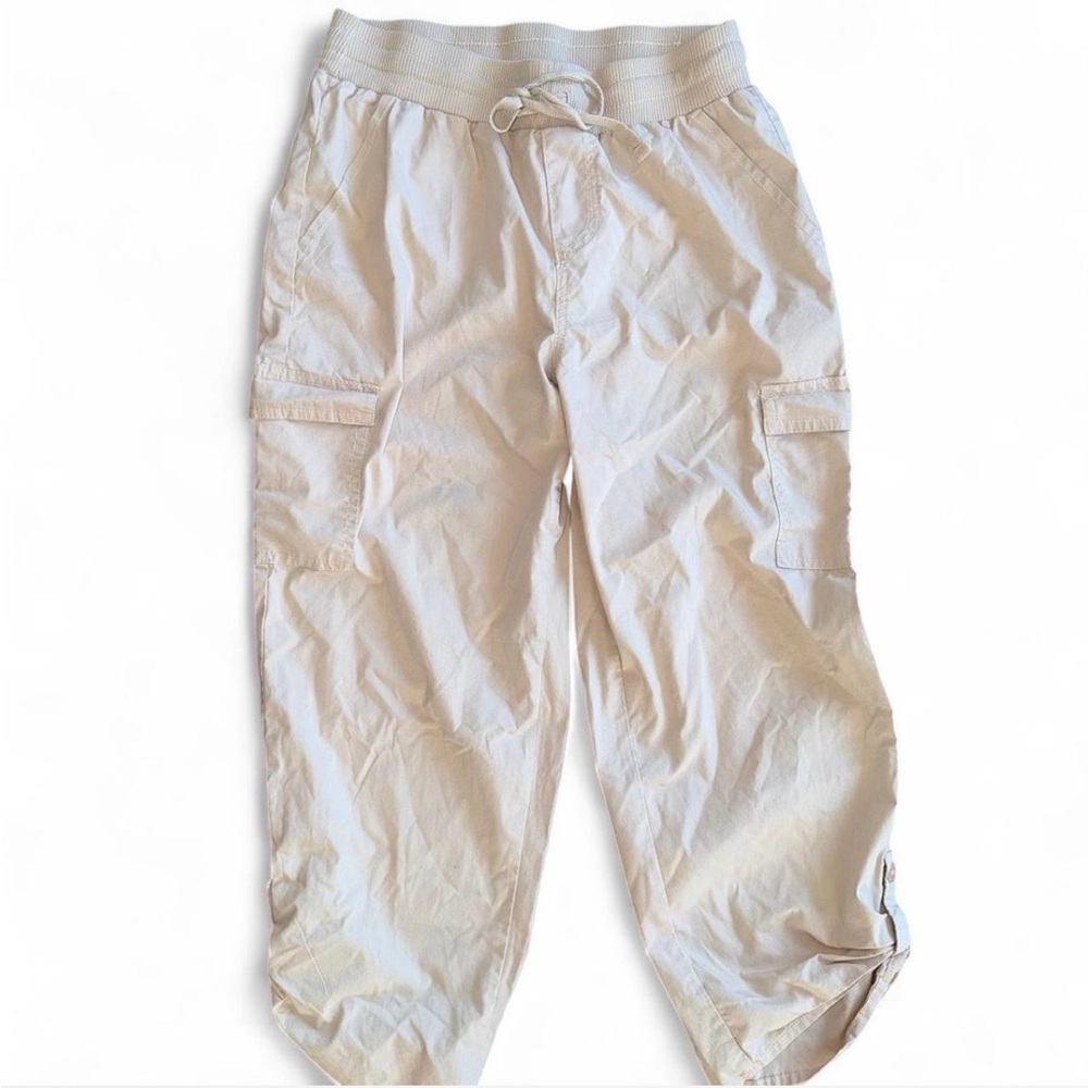 Emily Daniels Beige Cargo Jogger Pants | Size M